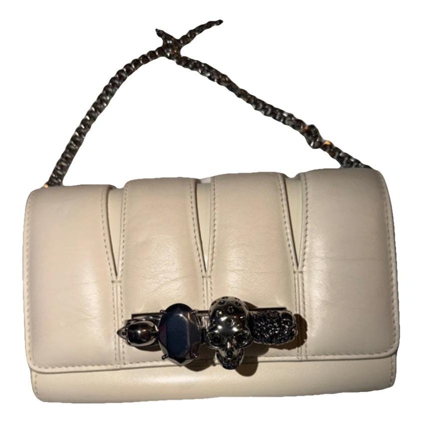 Knuckle leather crossbody bag