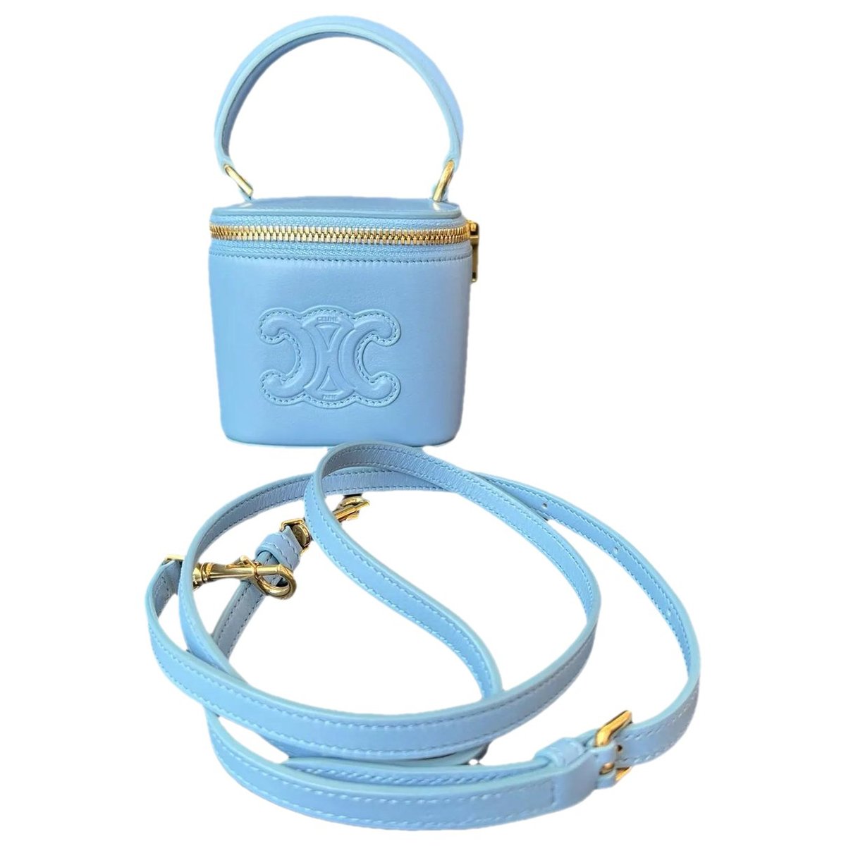 Tambour leather crossbody bag