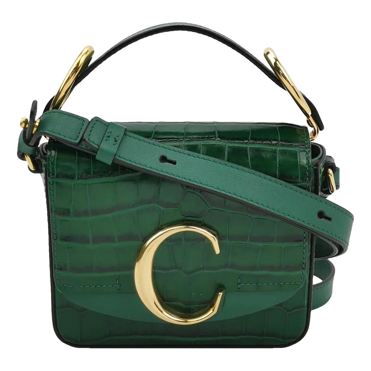 C leather crossbody bag