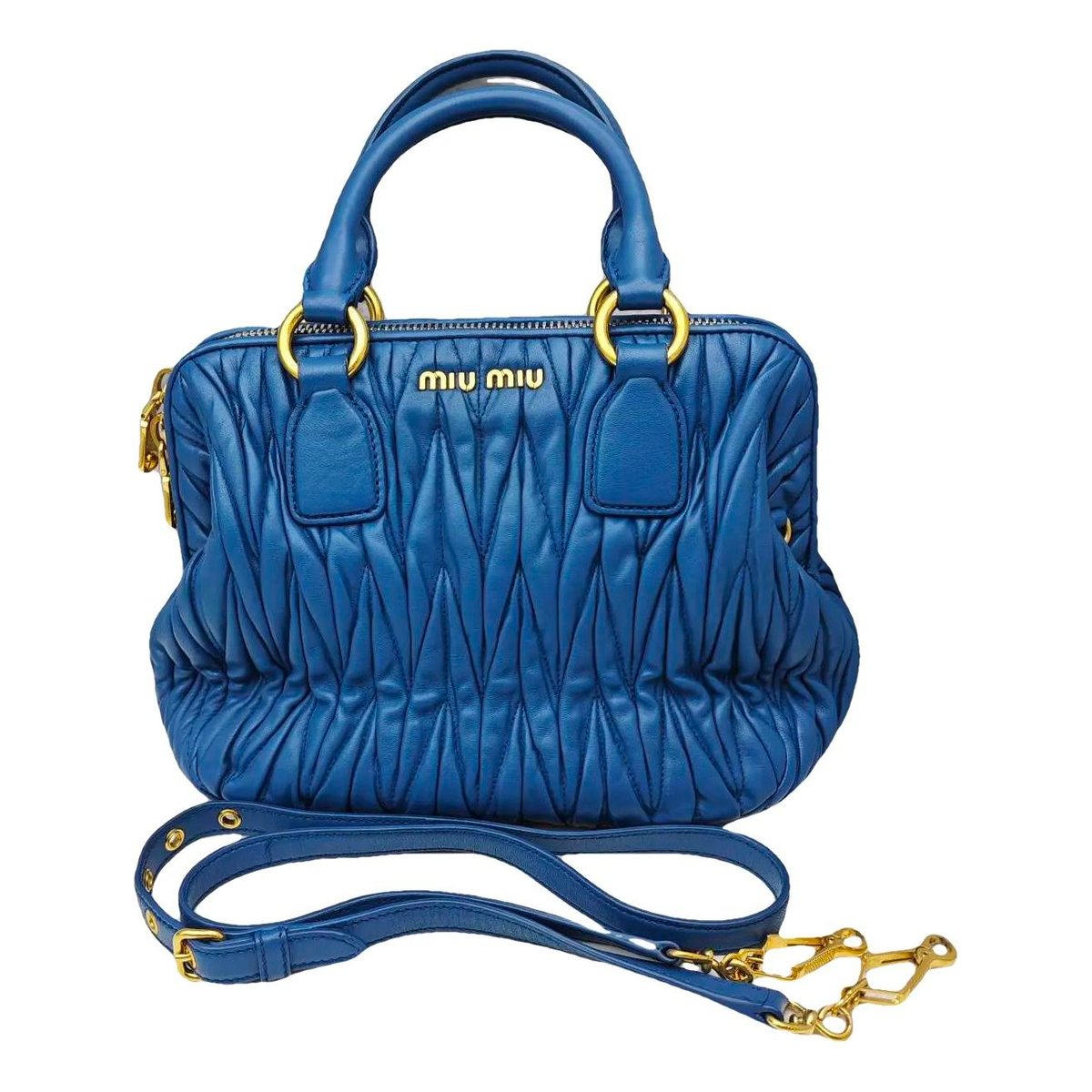 Matelassé leather handbag