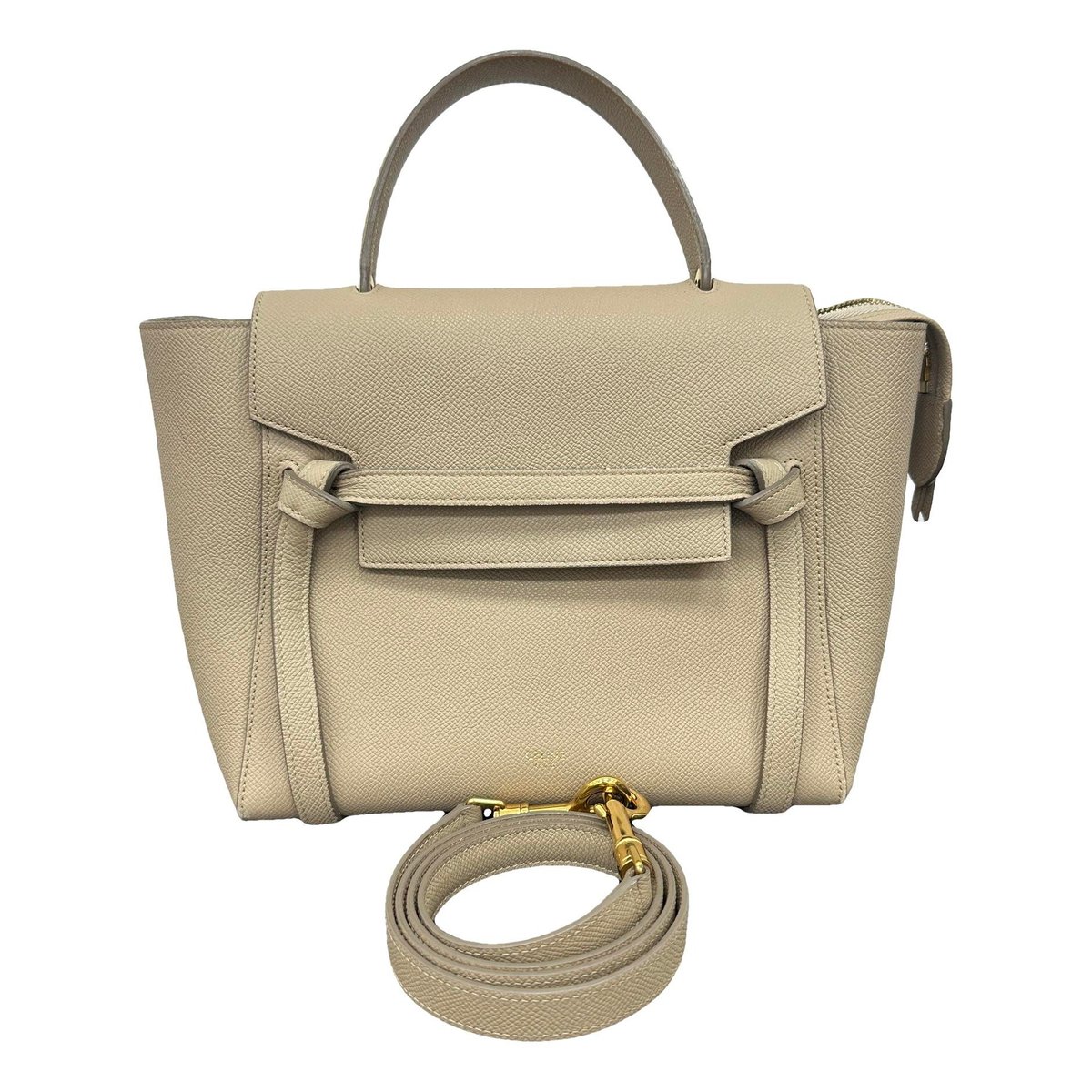 Belt leather handbag