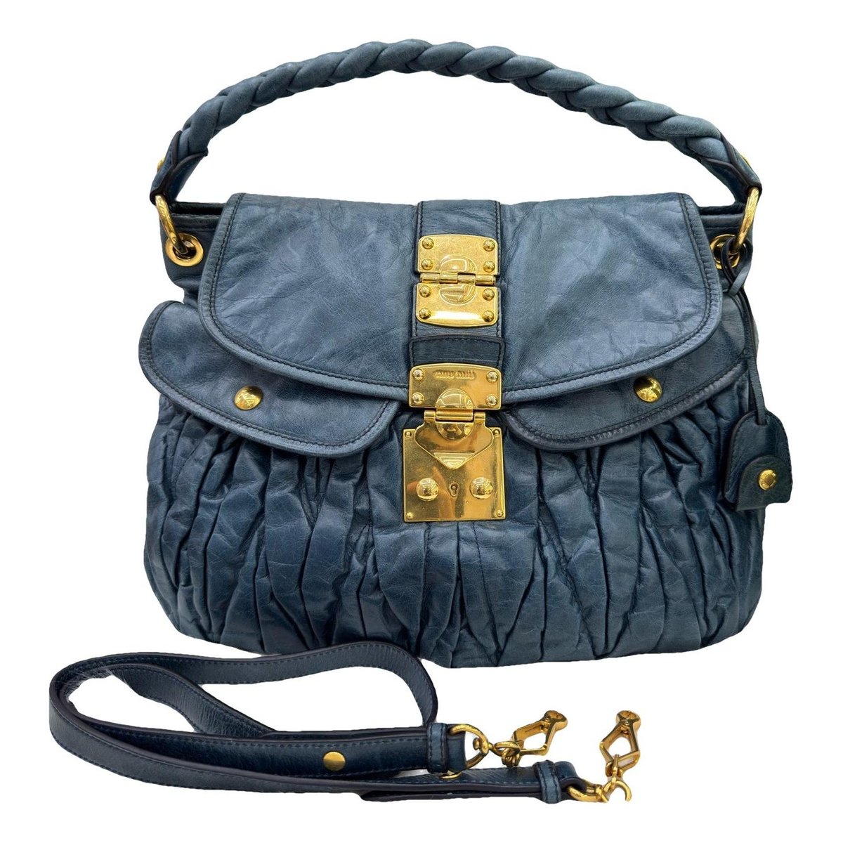 Coffer leather handbag