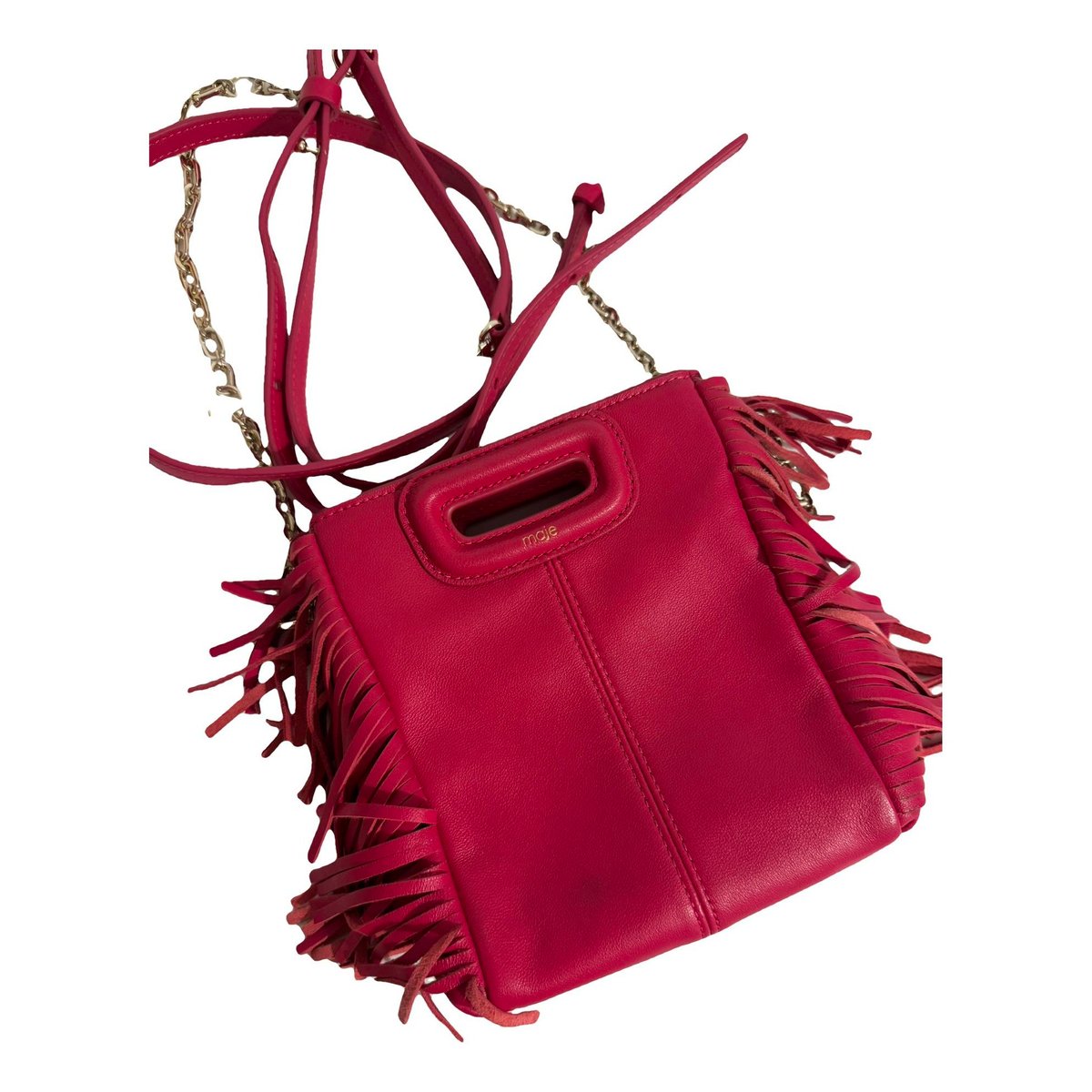 Sac M leather clutch bag