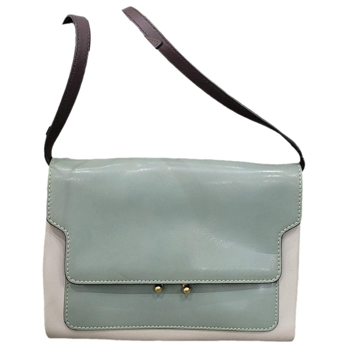 Trunk leather crossbody bag