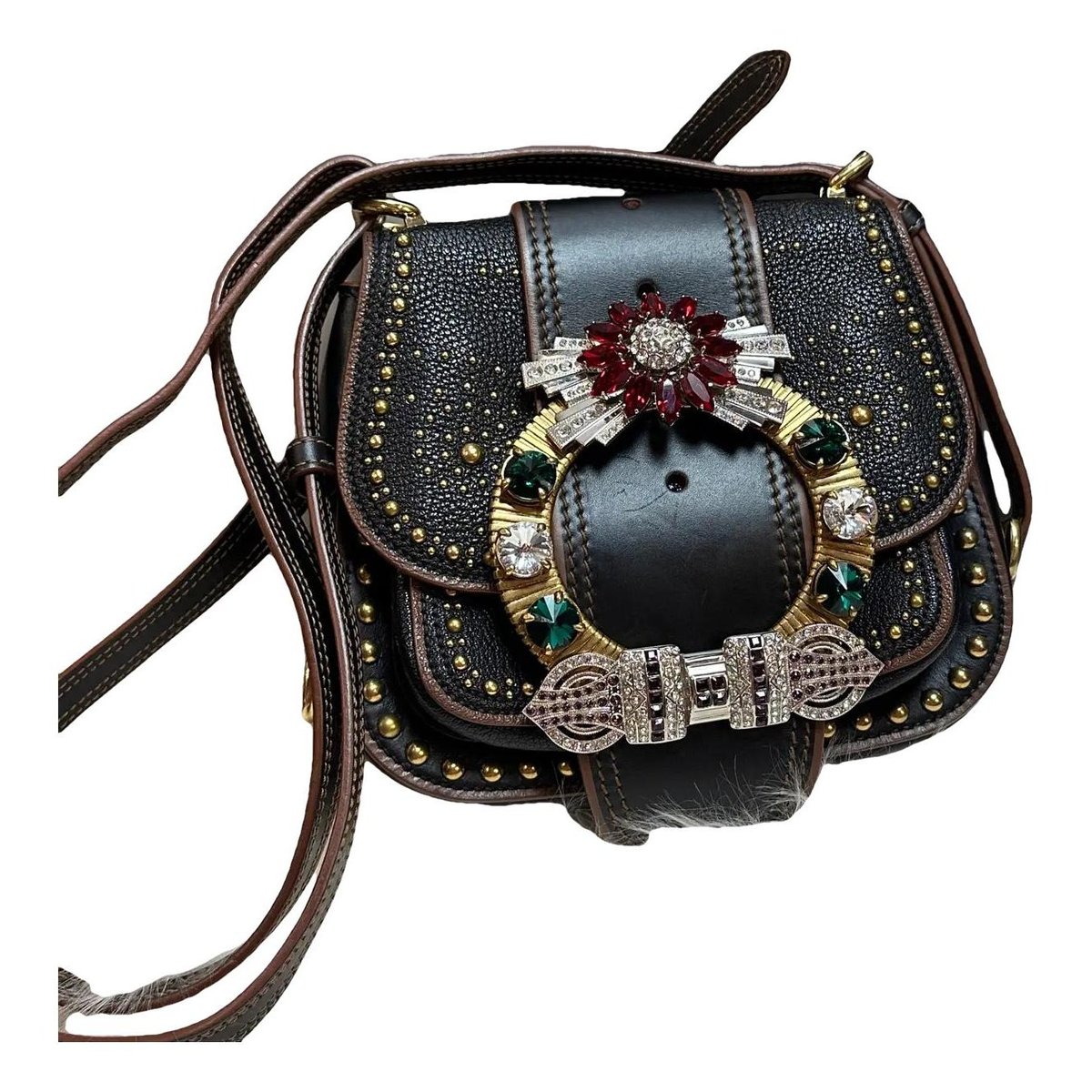 Miu Lady leather handbag