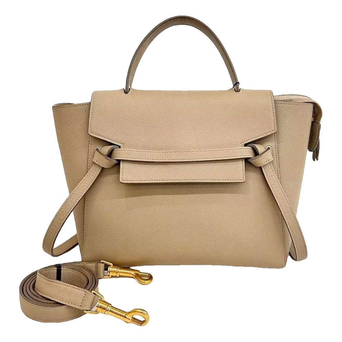 Belt leather handbag