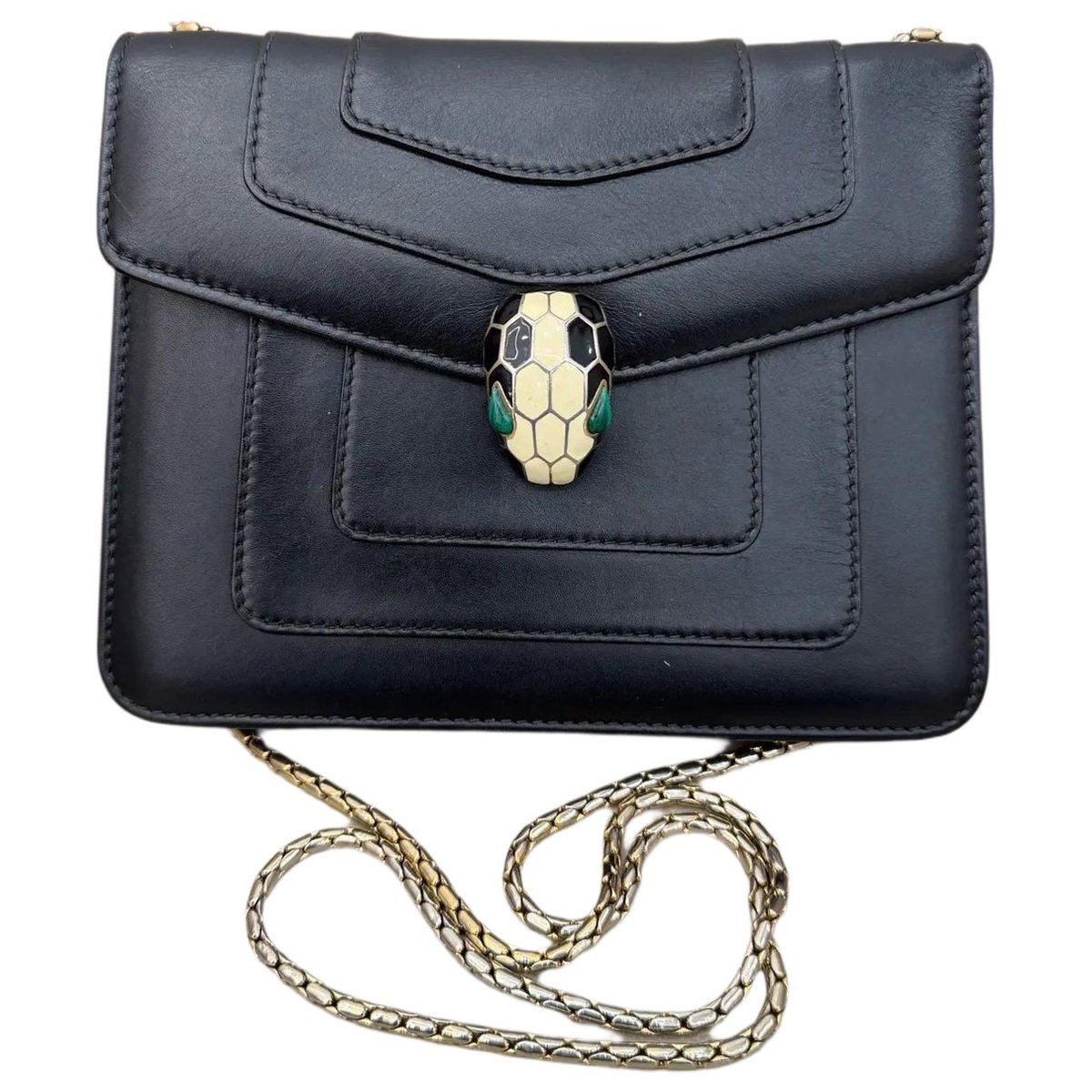 Serpenti leather handbag