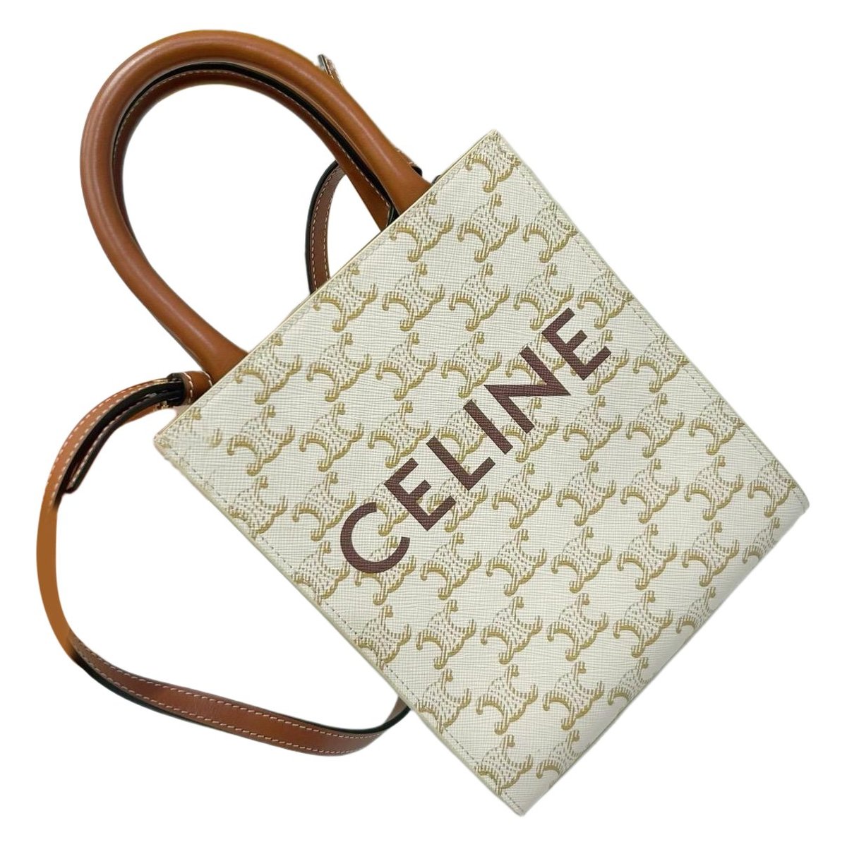 Cabas Vertical leather handbag