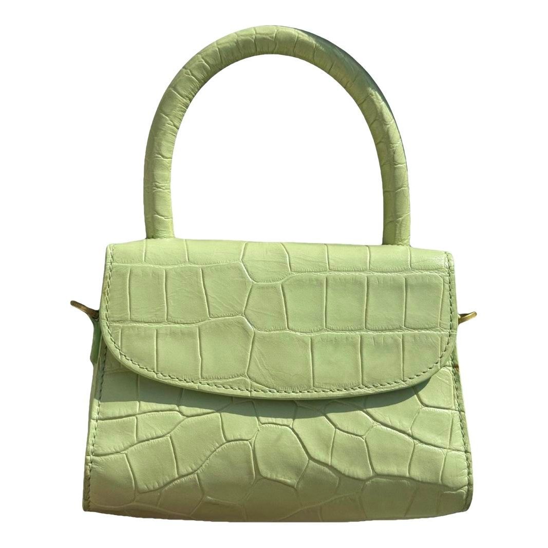 Mini leather clutch bag