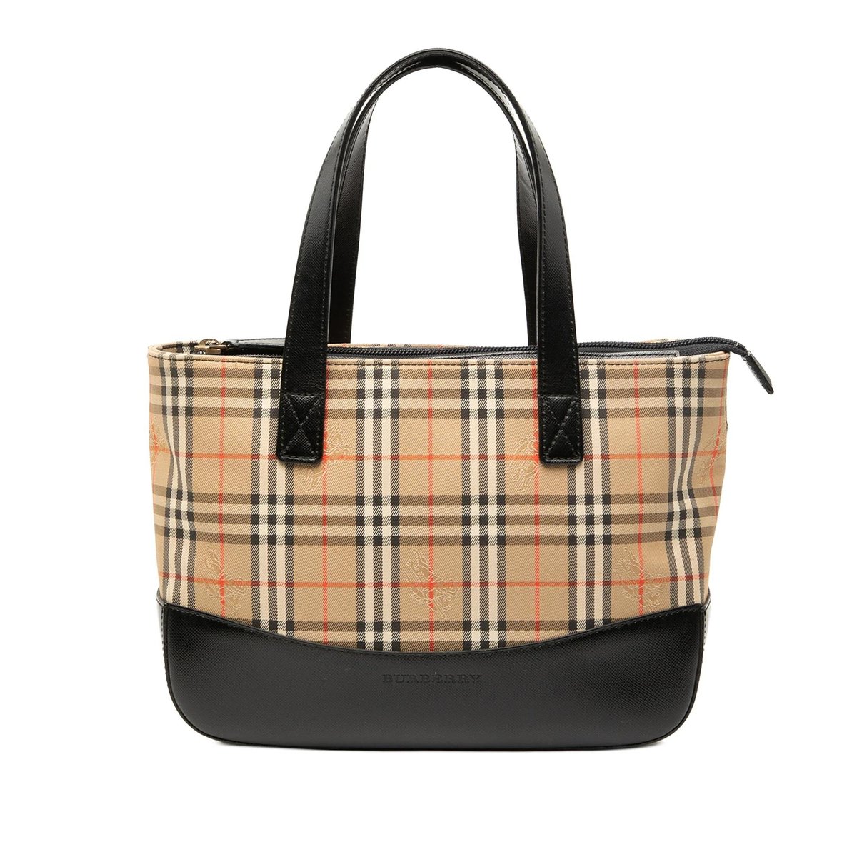 Pocket leather handbag