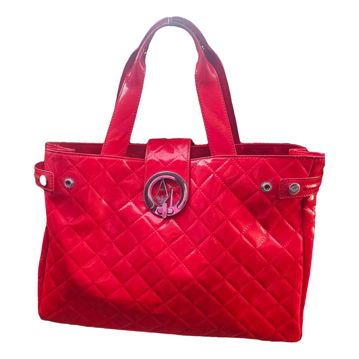 Patent leather handbag