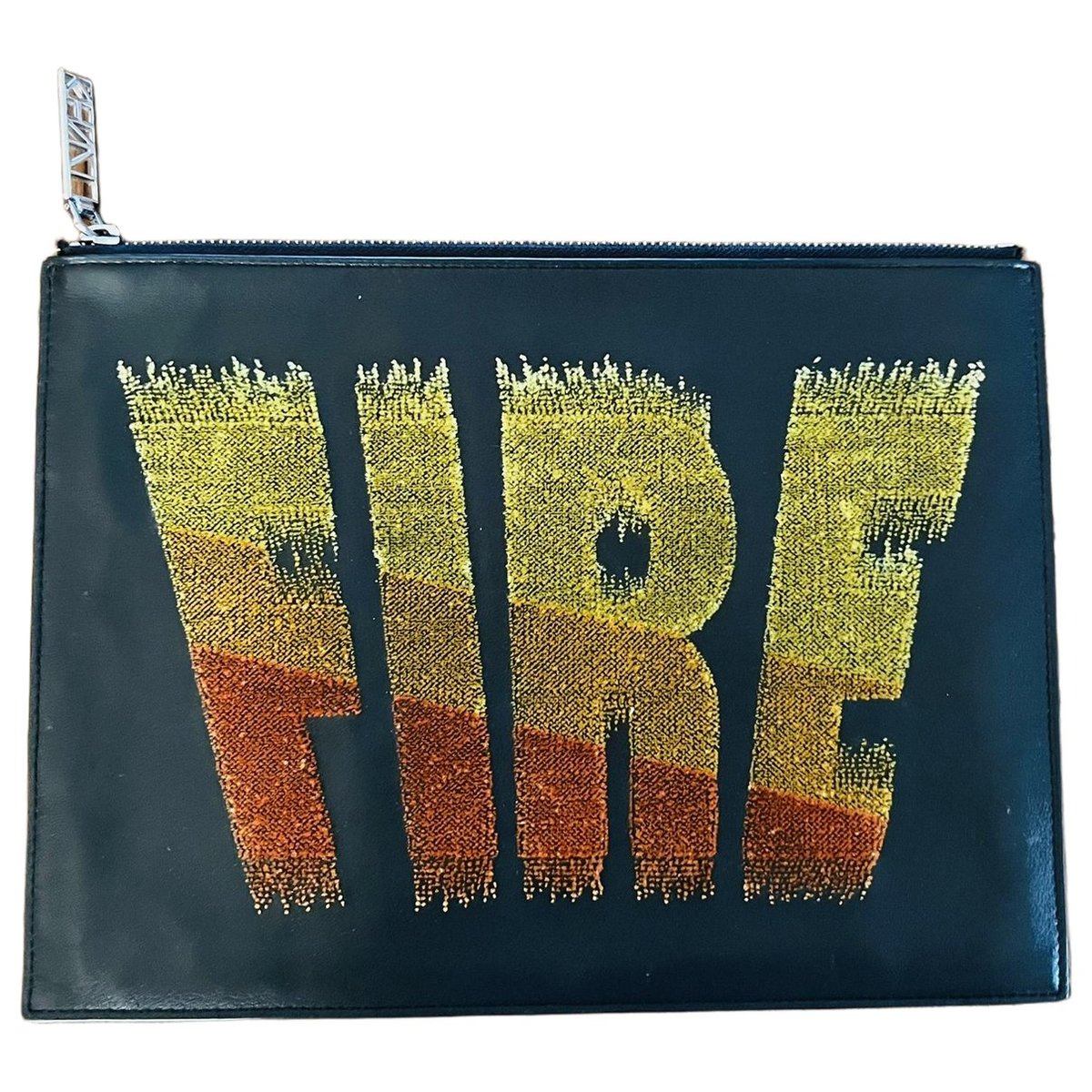 Leather clutch bag