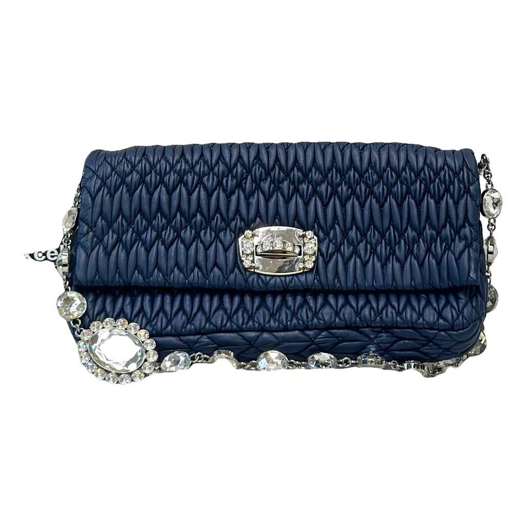 Miu Crystal leather handbag