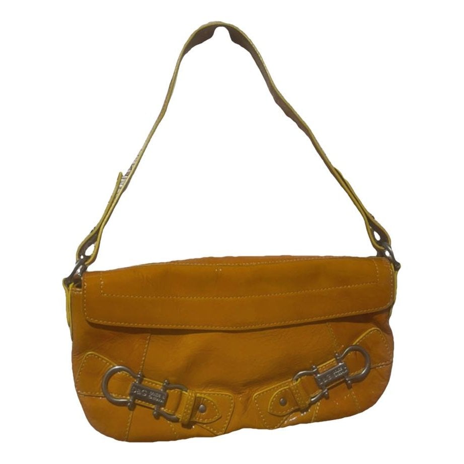 Leather clutch bag