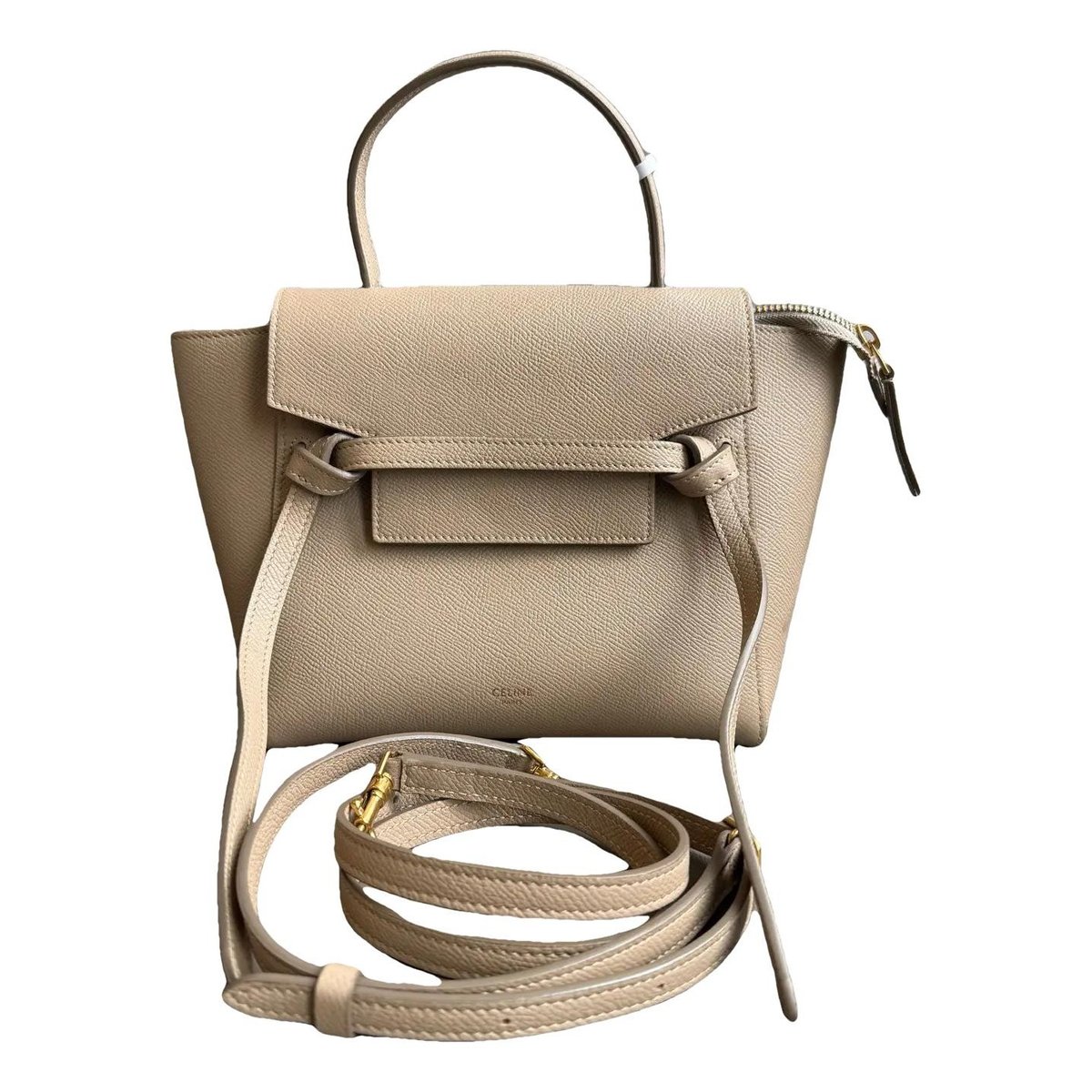 Belt leather crossbody bag