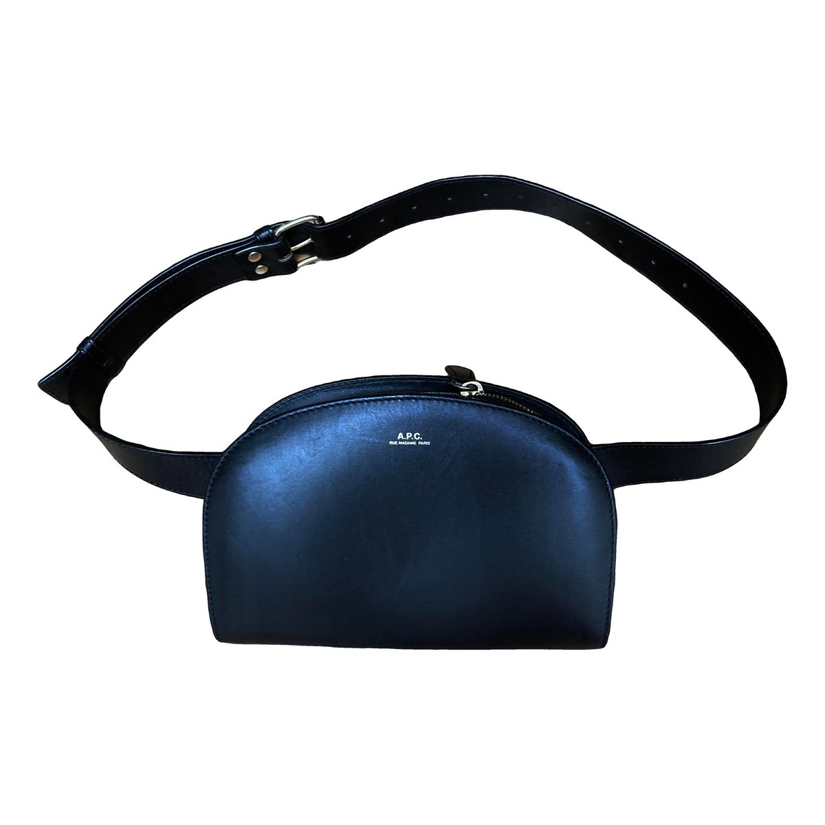 Demi-lune leather crossbody bag