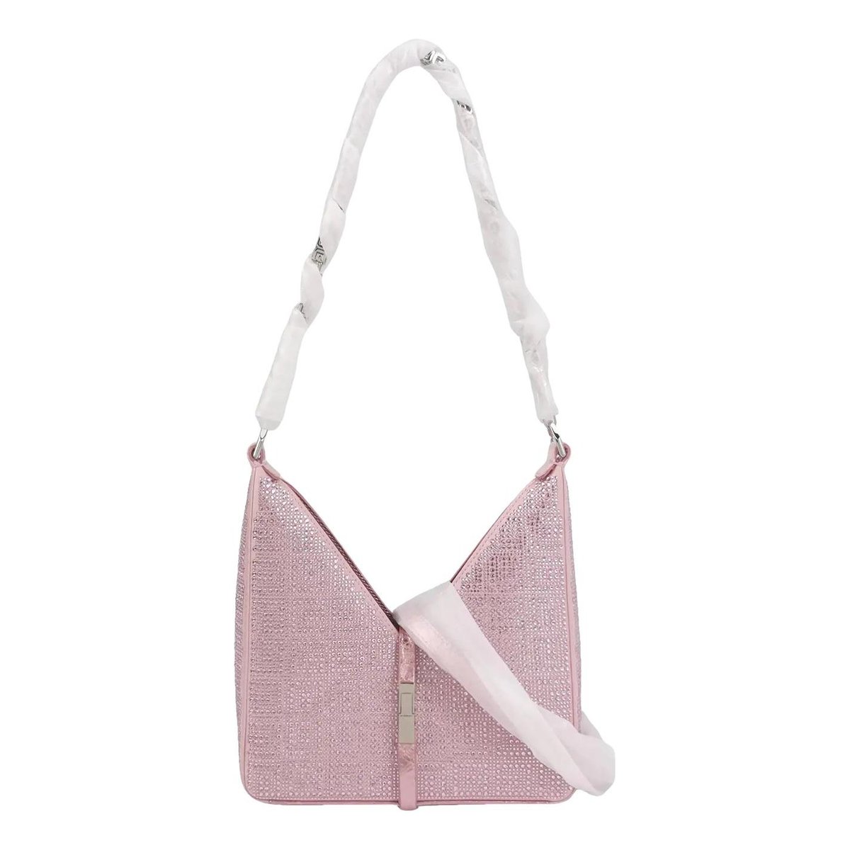 Cut Out silk crossbody bag