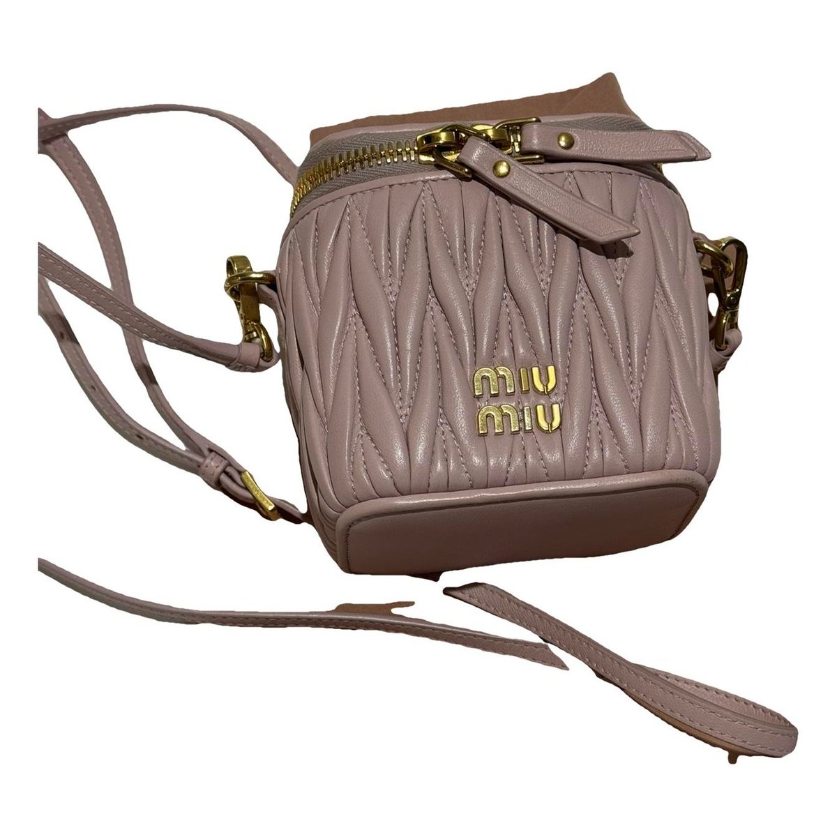 Matelassé leather mini bag
