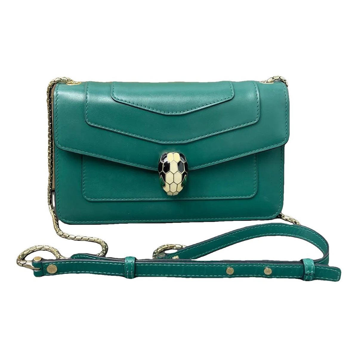 Serpenti leather handbag