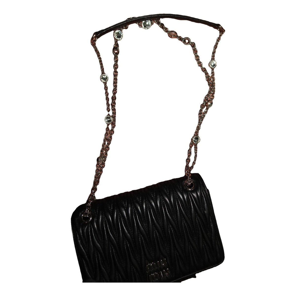 Miu Crystal leather bag