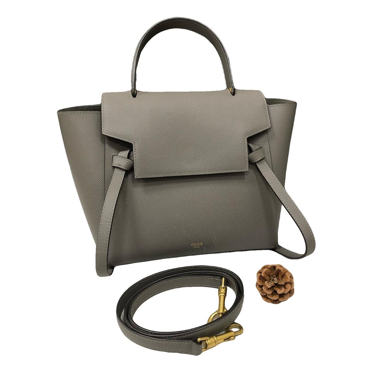 Belt leather handbag