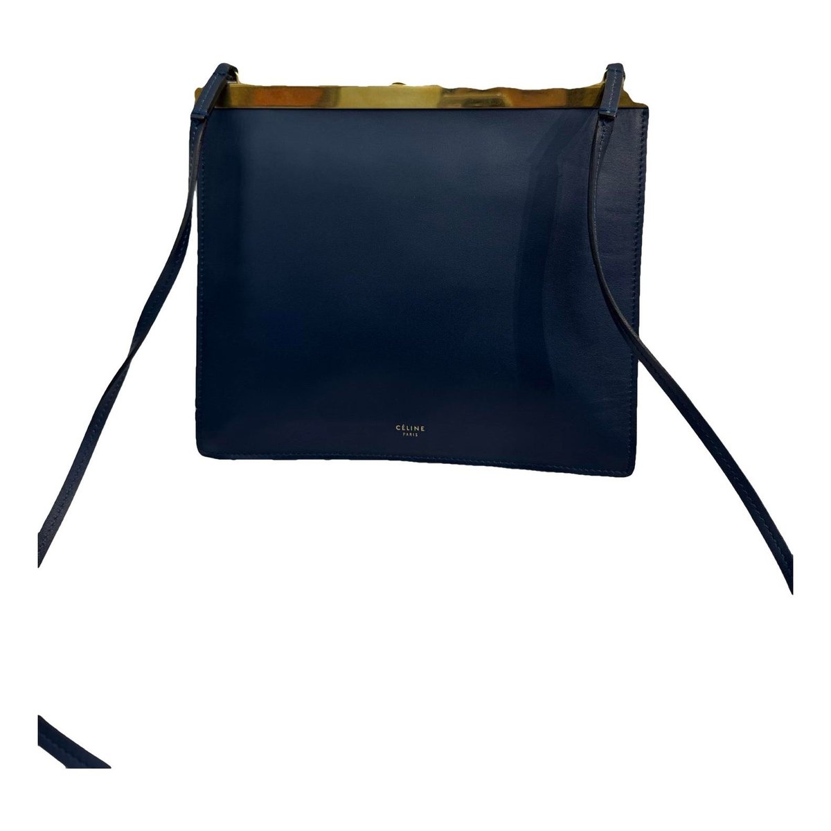Clasp leather crossbody bag