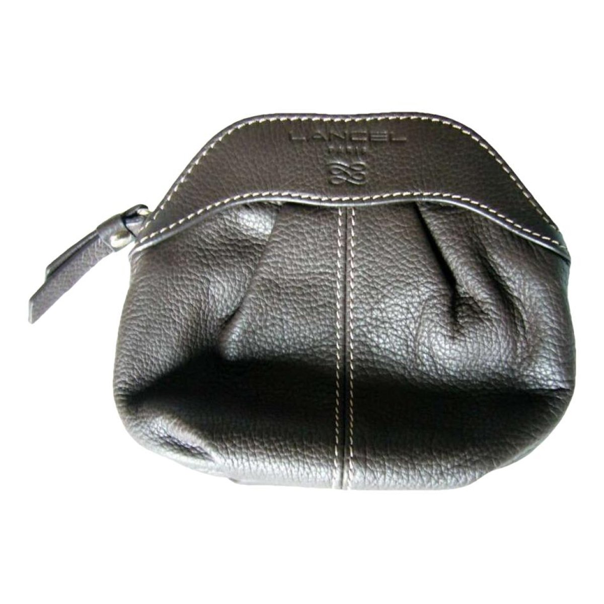 Gousset leather clutch bag