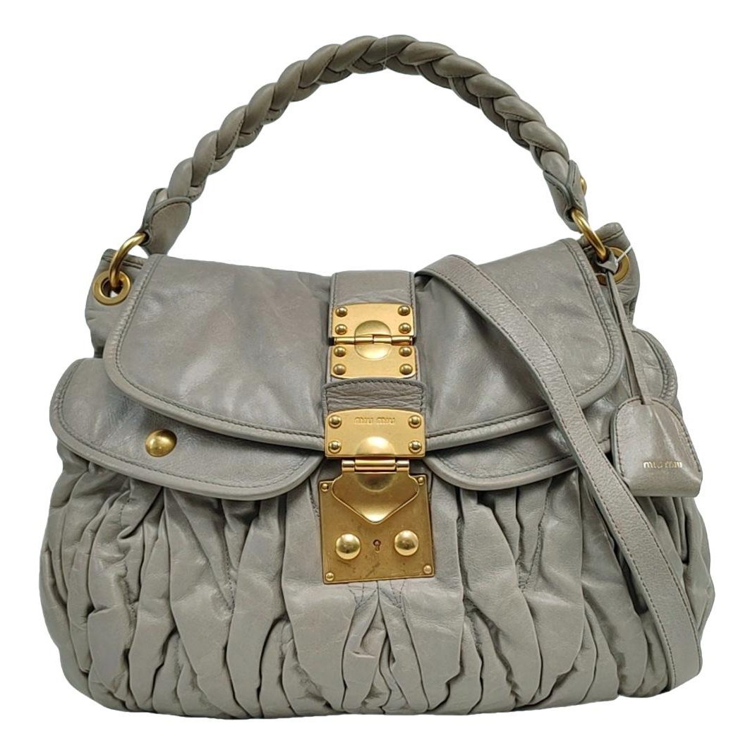 Coffer leather handbag