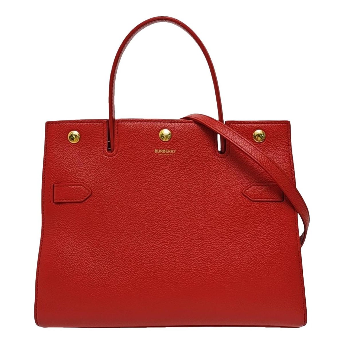 Title leather handbag