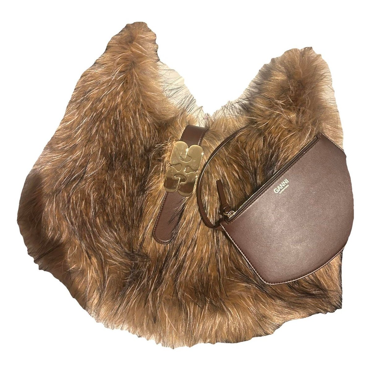 Hobo faux fur handbag