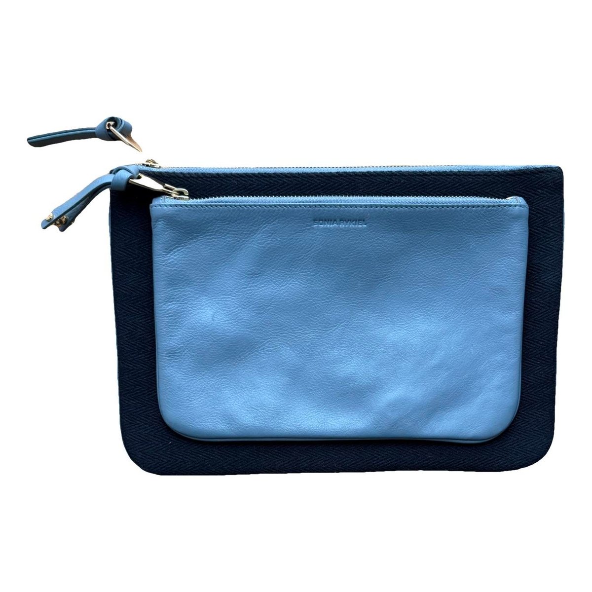 Leather clutch bag