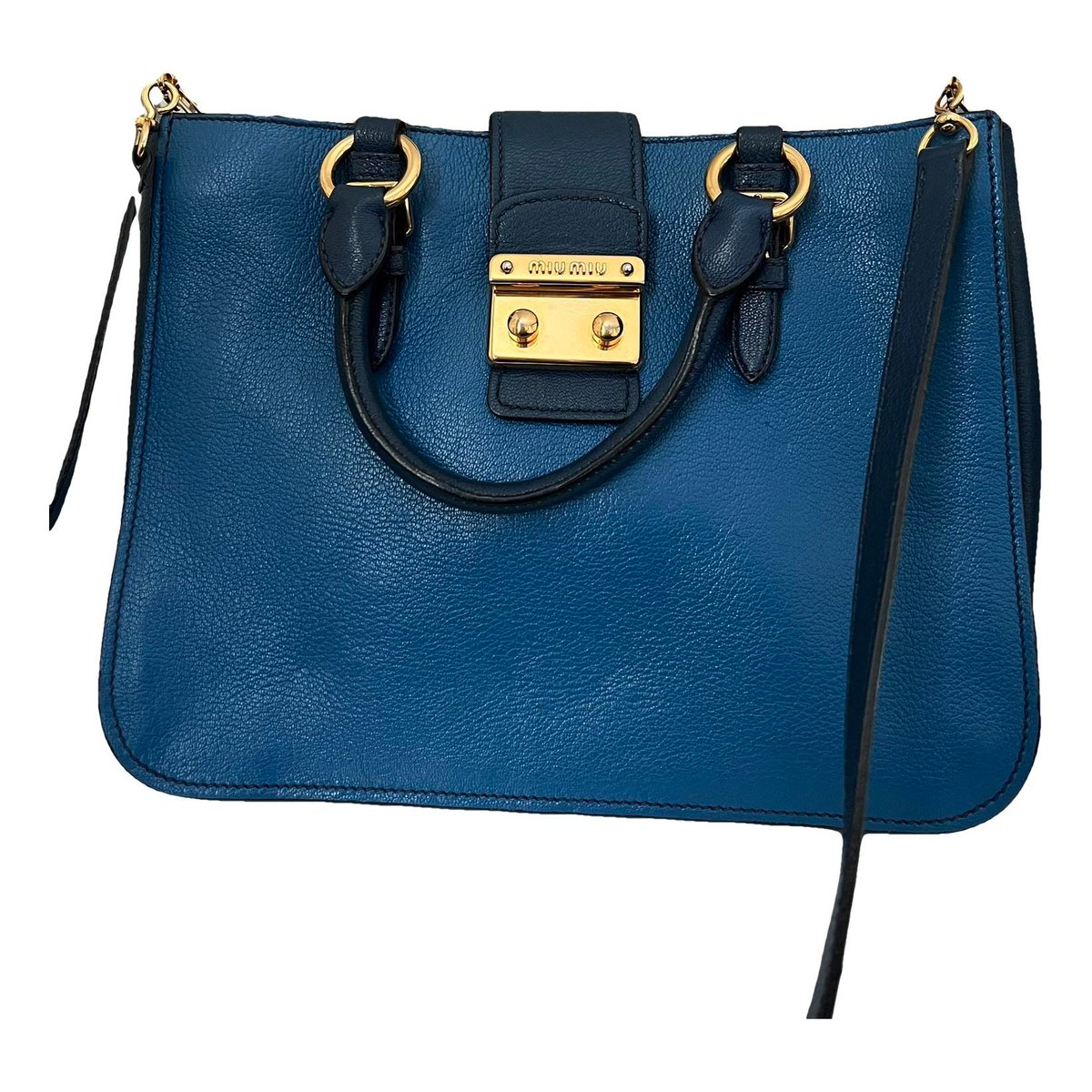 Madras leather handbag