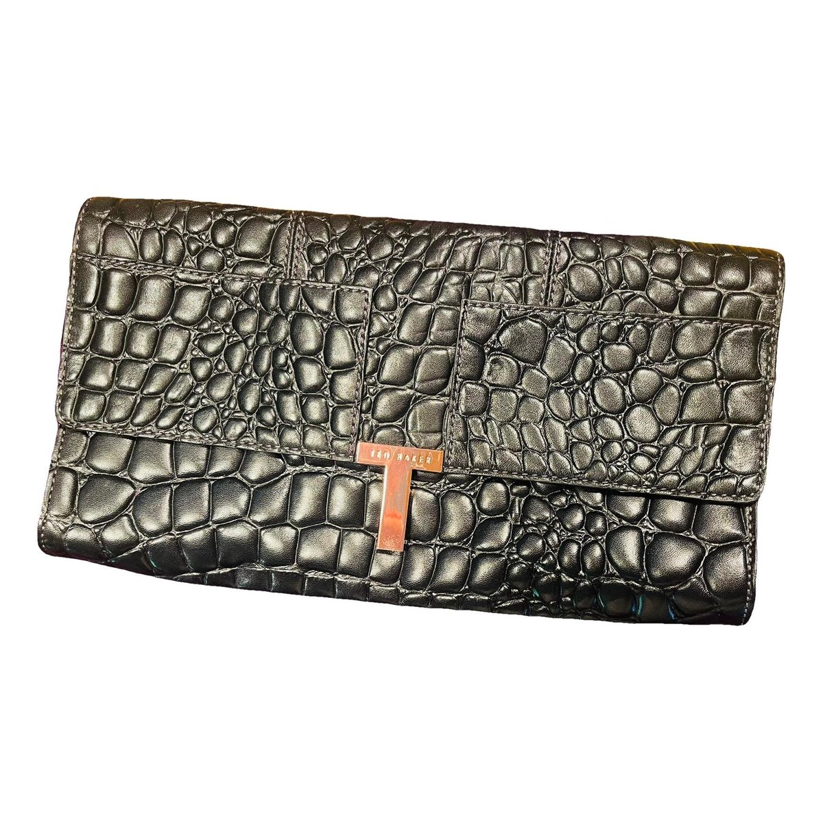 Leather clutch bag