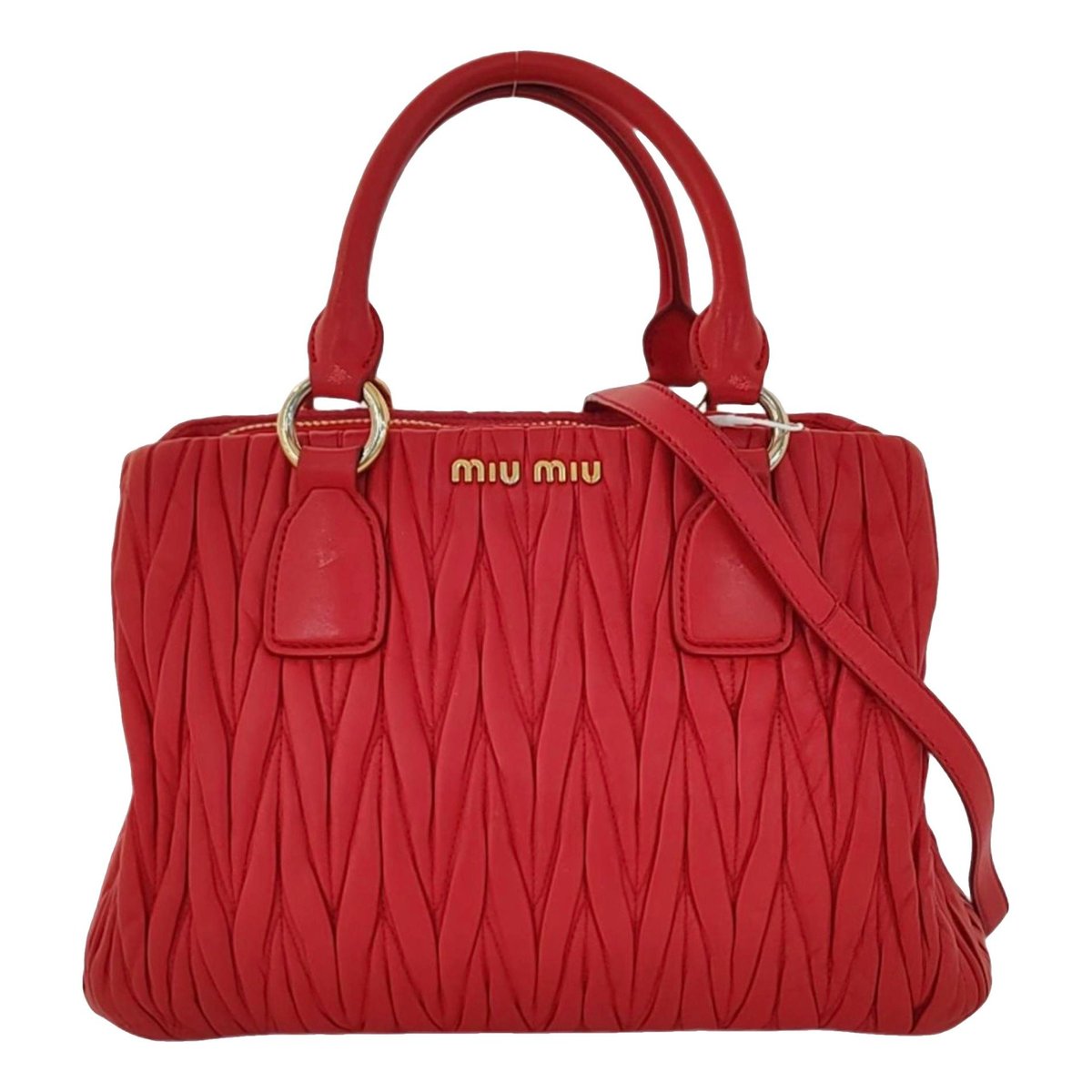 Miu Belle leather crossbody bag
