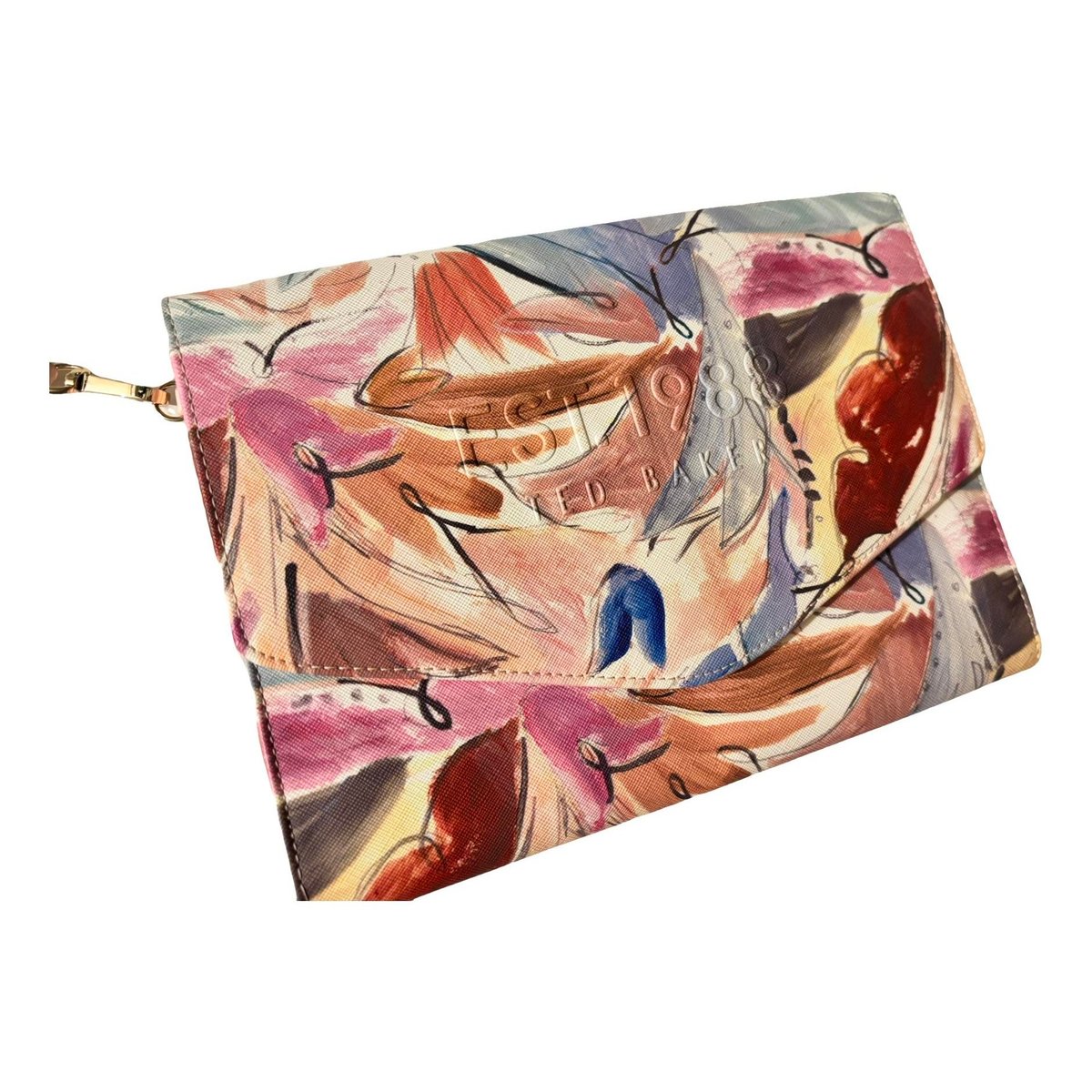 Leather clutch bag