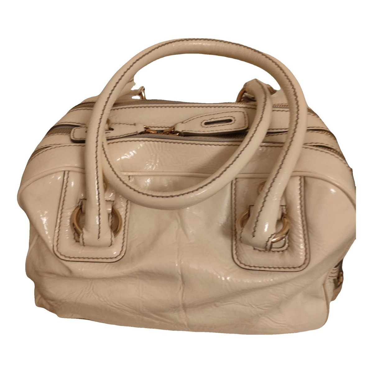 Patent leather bowling bag