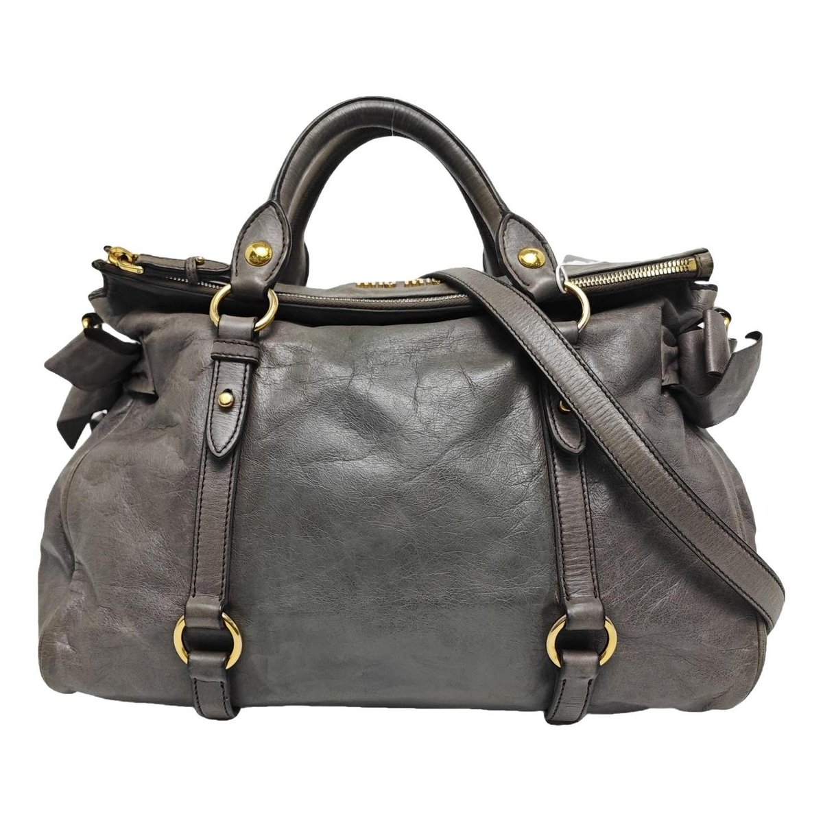 Bow bag leather crossbody bag