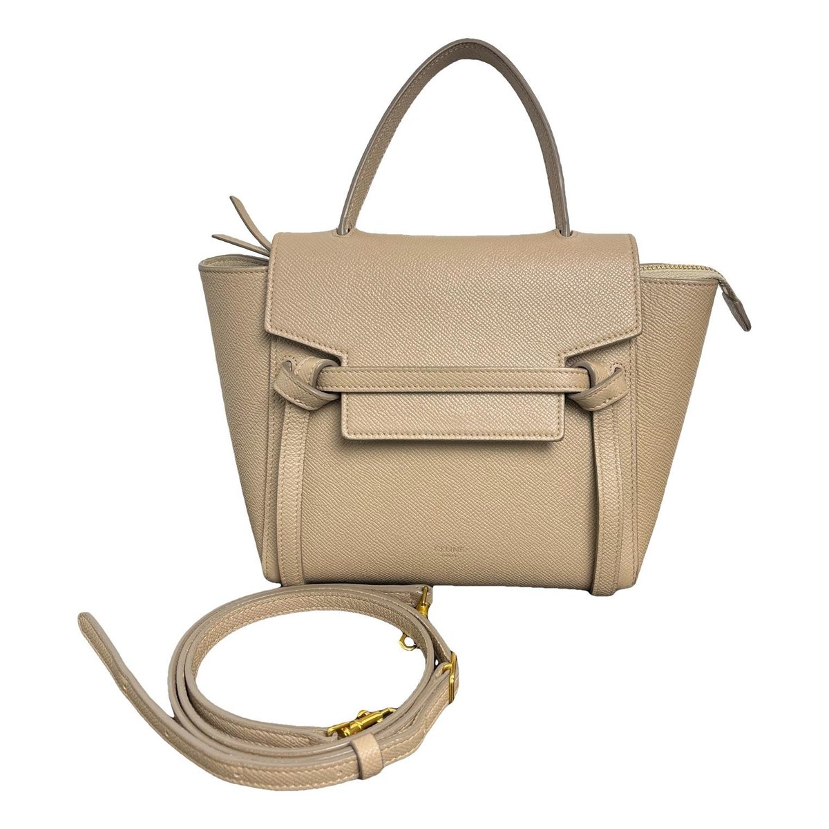 Belt leather handbag