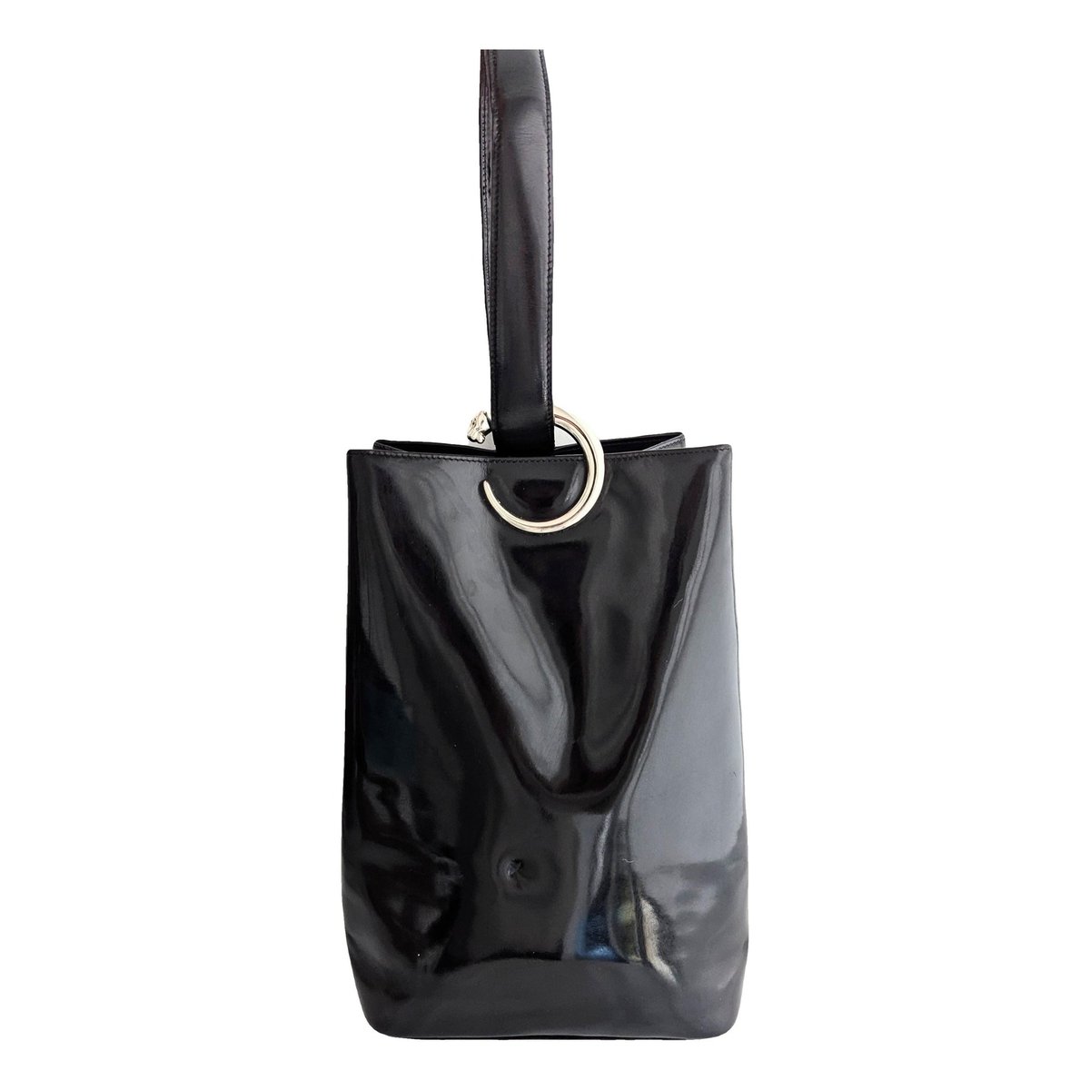 Panthère patent leather handbag