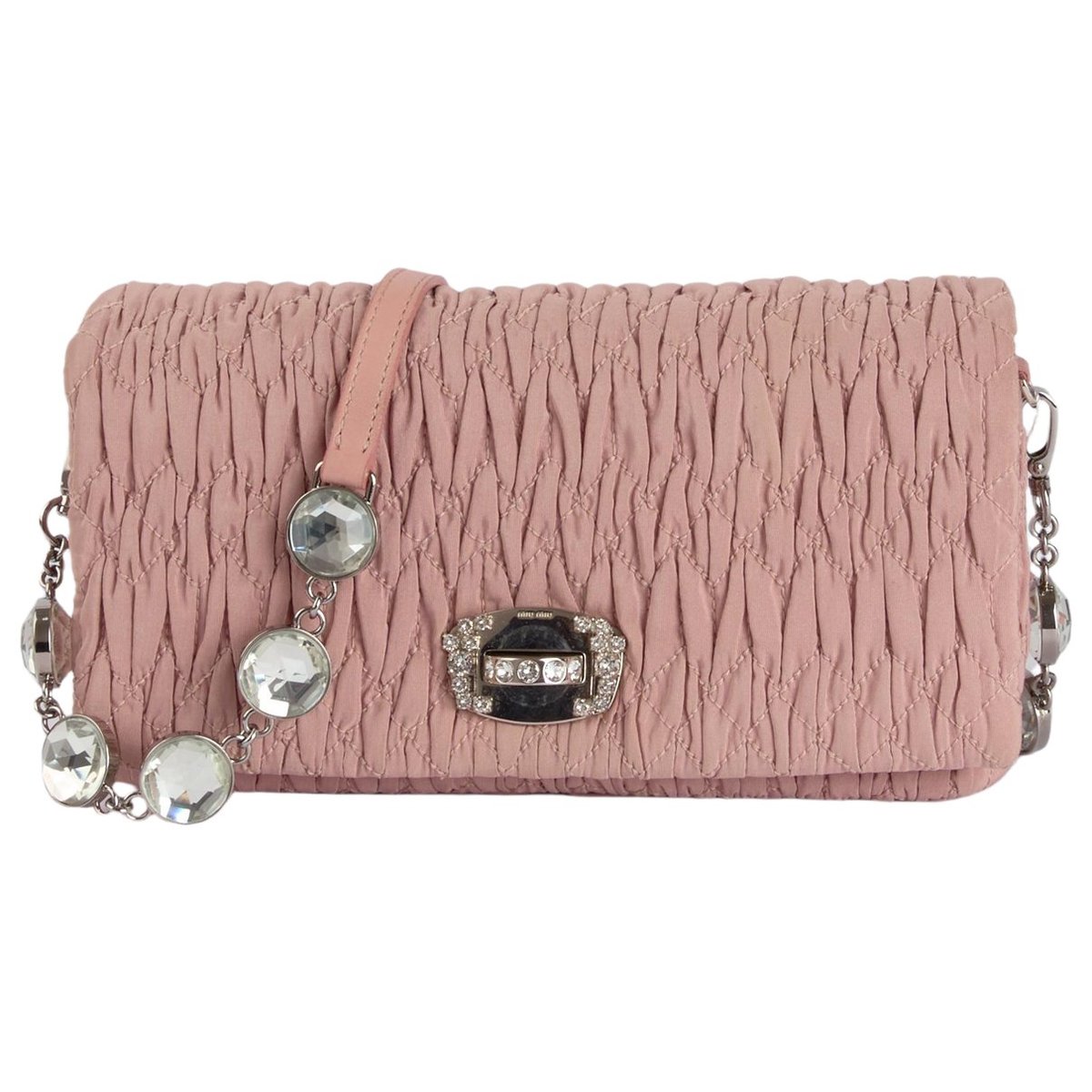 Matelassé cloth handbag