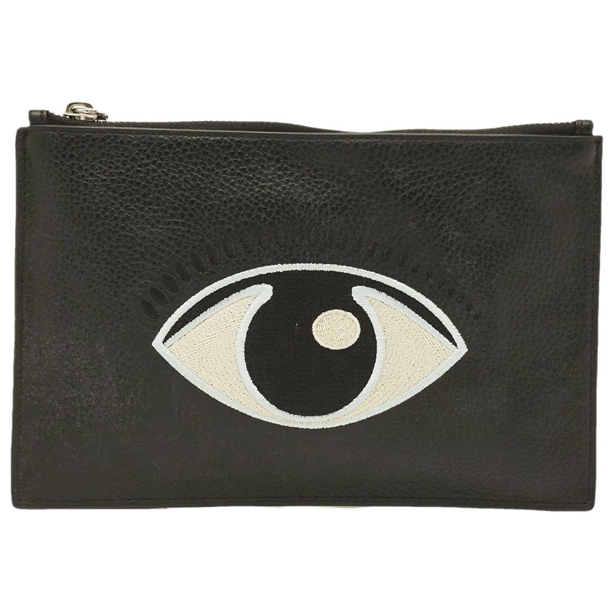 Leather clutch bag