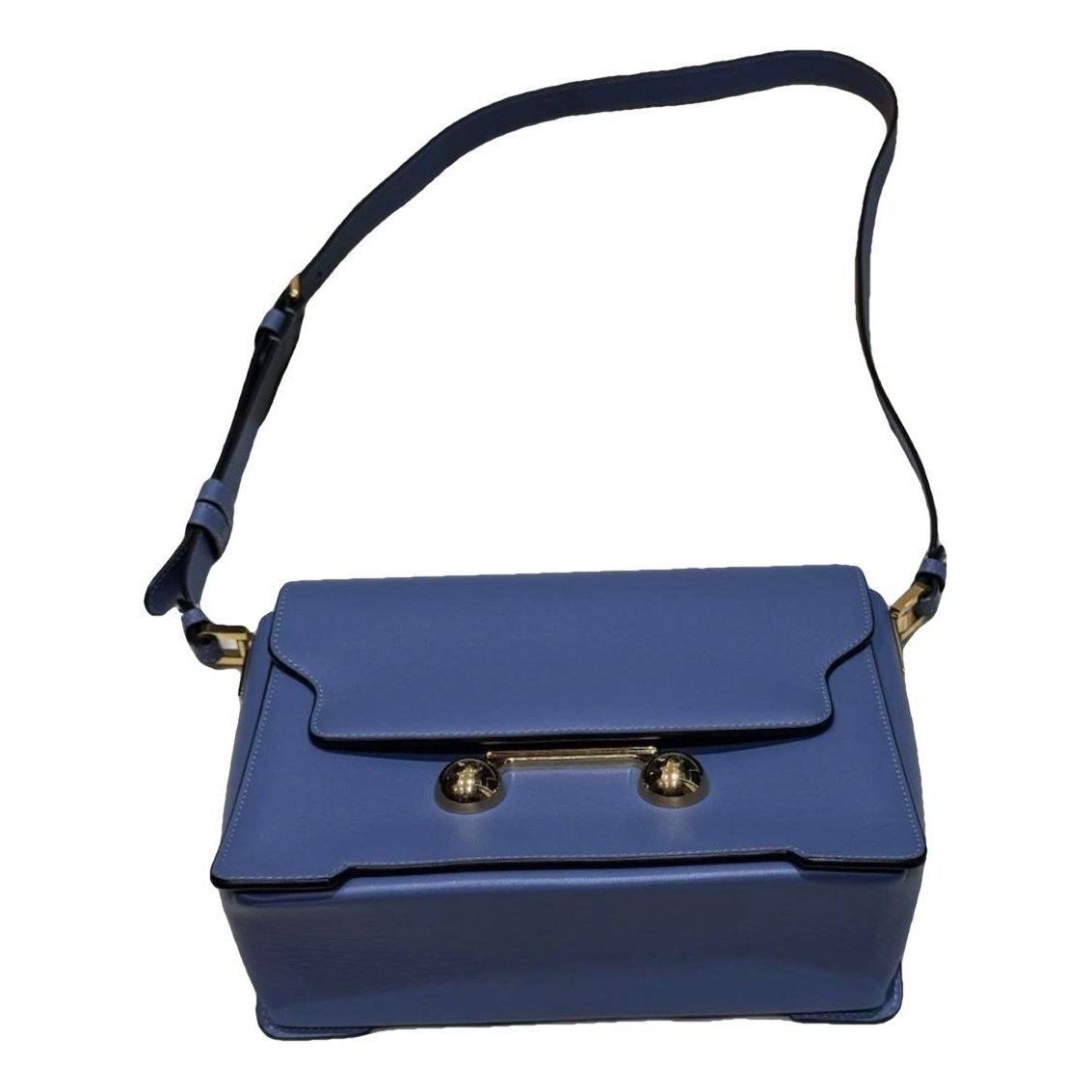 Trunk leather crossbody bag