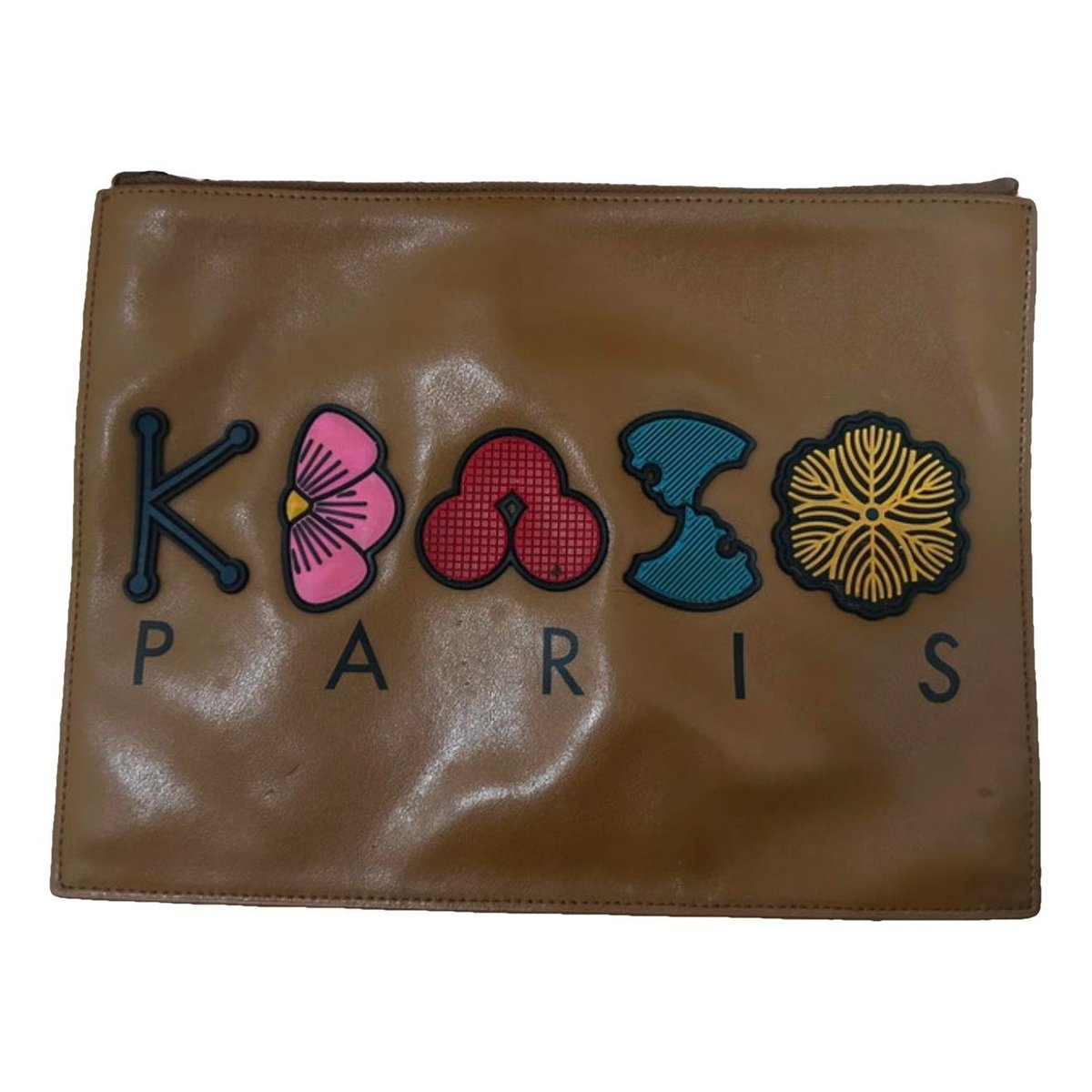Leather clutch bag