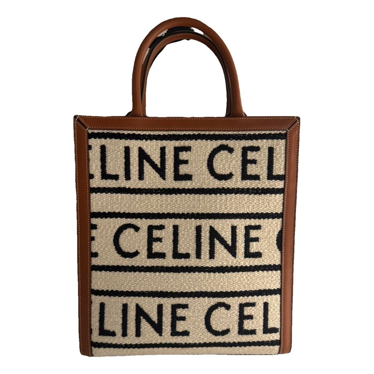 Cabas Vertical leather tote