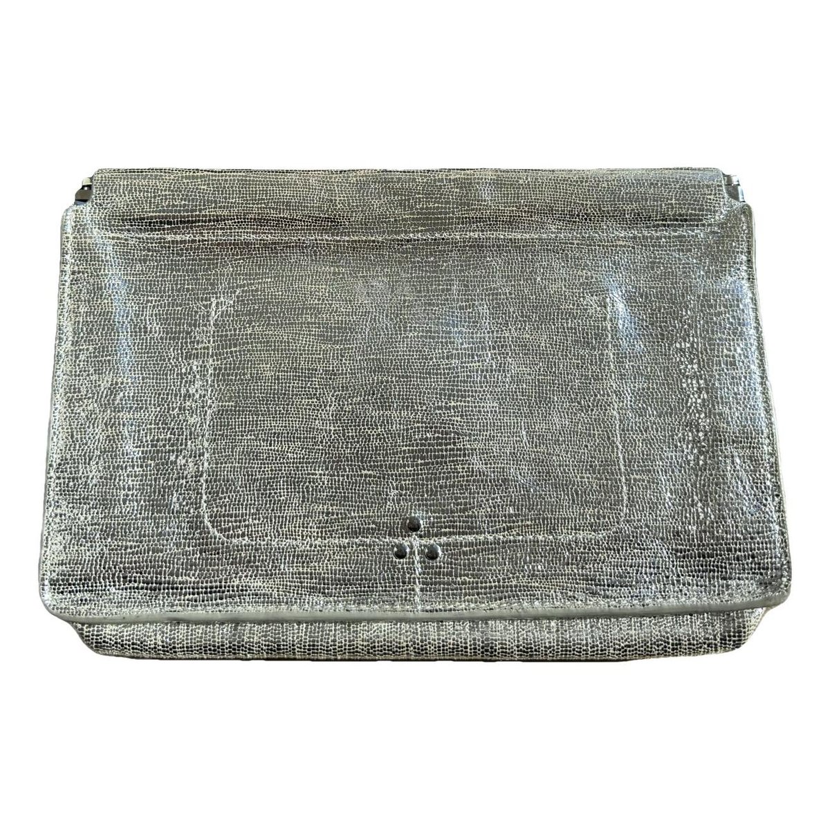 Leather clutch bag