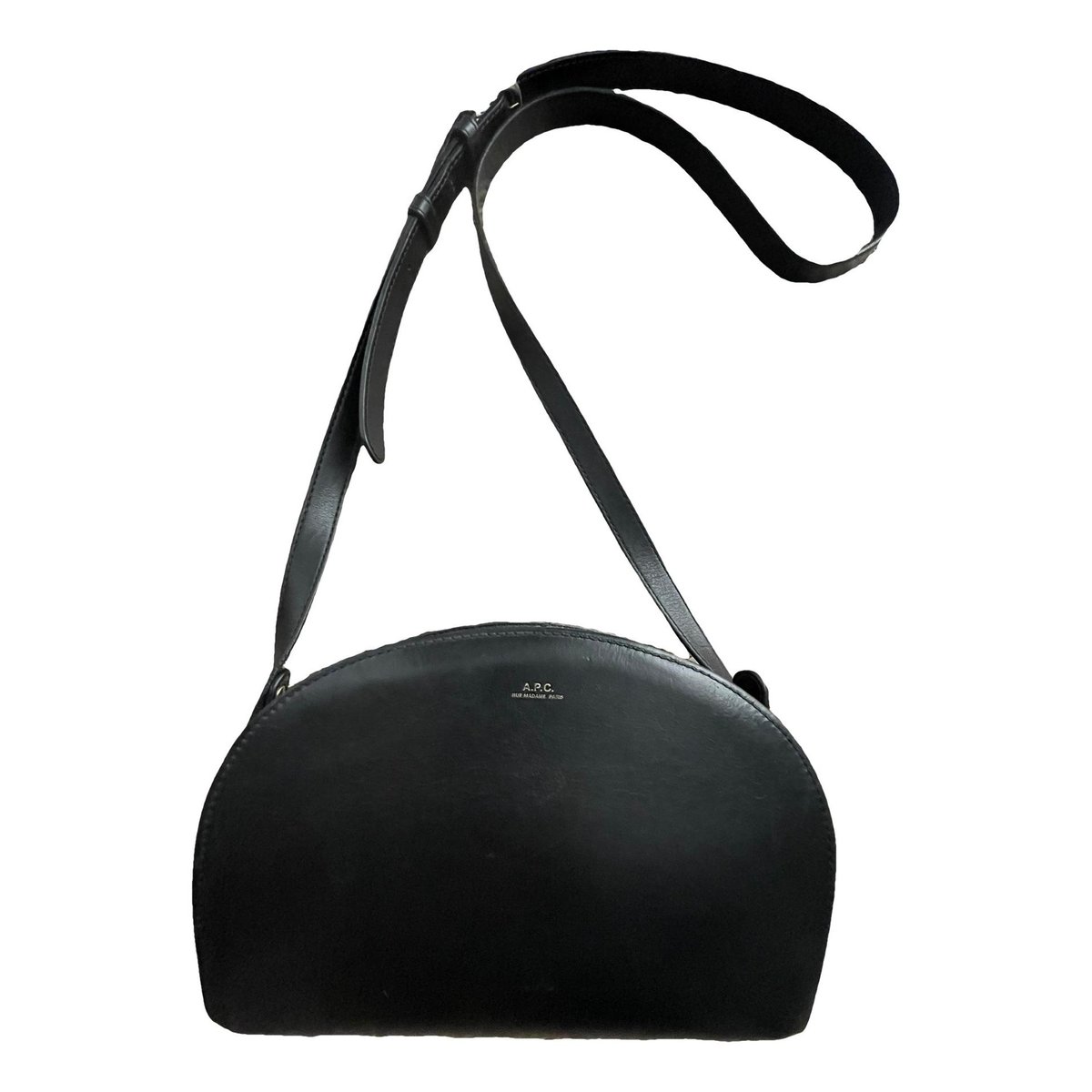 Demi-lune leather crossbody bag