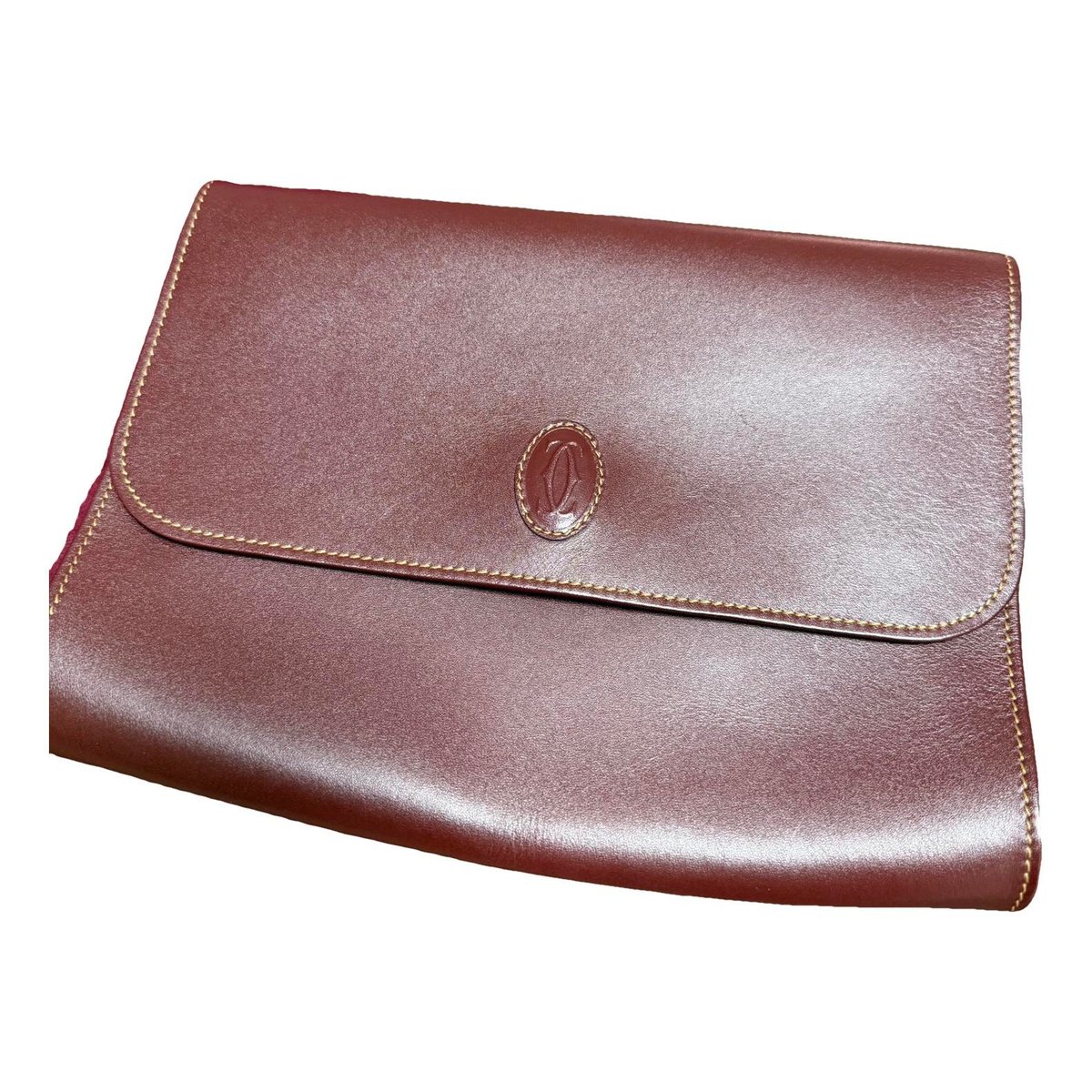 C leather clutch bag