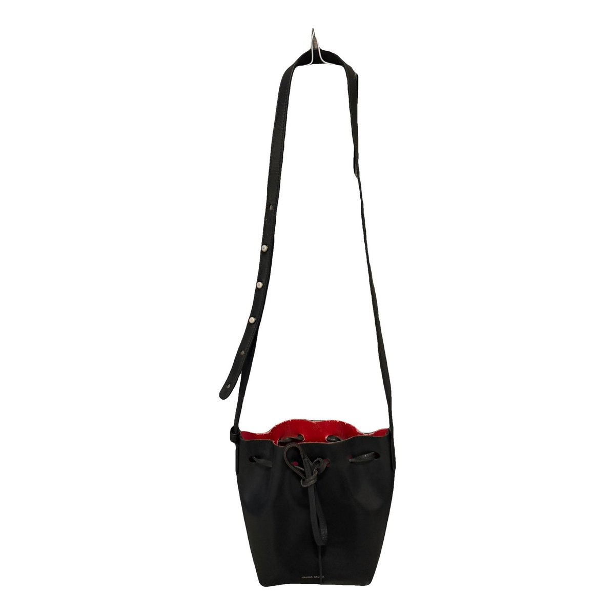 Bucket leather handbag