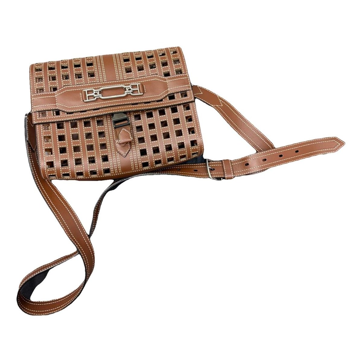 Leather clutch bag