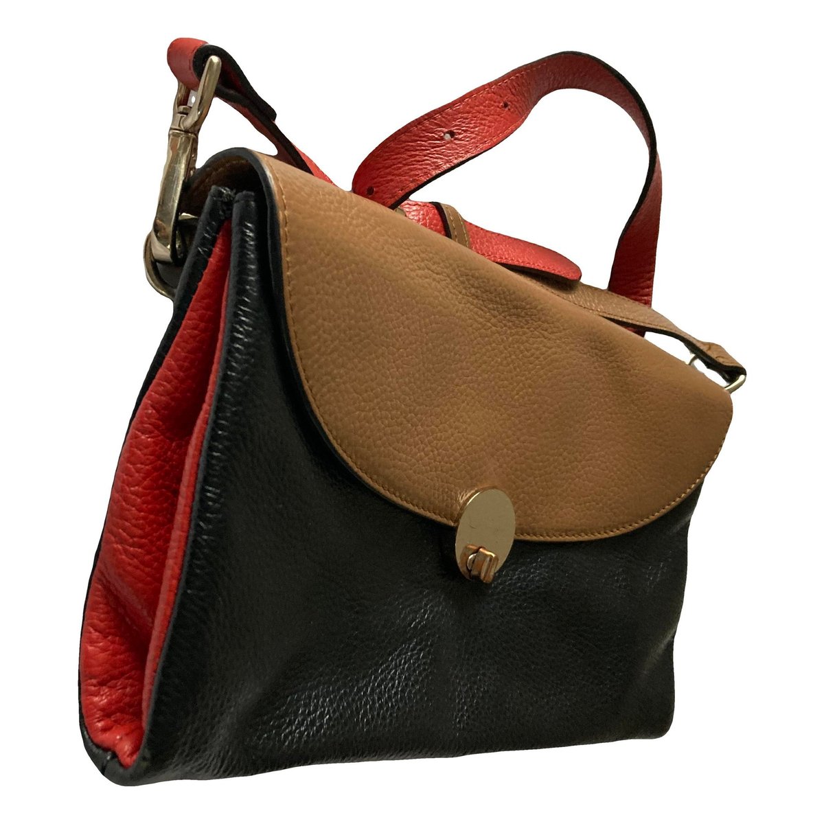 Leather clutch bag